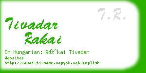 tivadar rakai business card